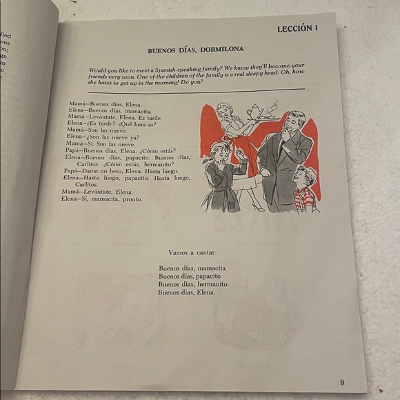 Children's Living Spanish Language picture dictionary illustrated lesson book - Picture 13 of 15